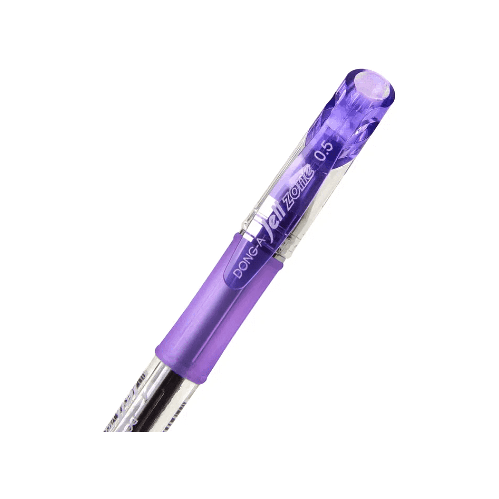 Ручка гелевая "Jell-Zone Standard", 0,5 мм, прозрачный, стерж. фиолетовый - 3