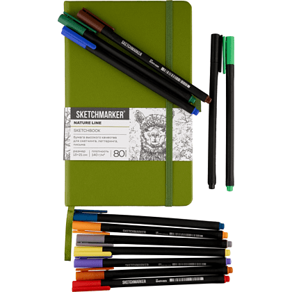 Ручка капиллярная "Sketchmarker Artist fine pen Main", 12 шт - 3