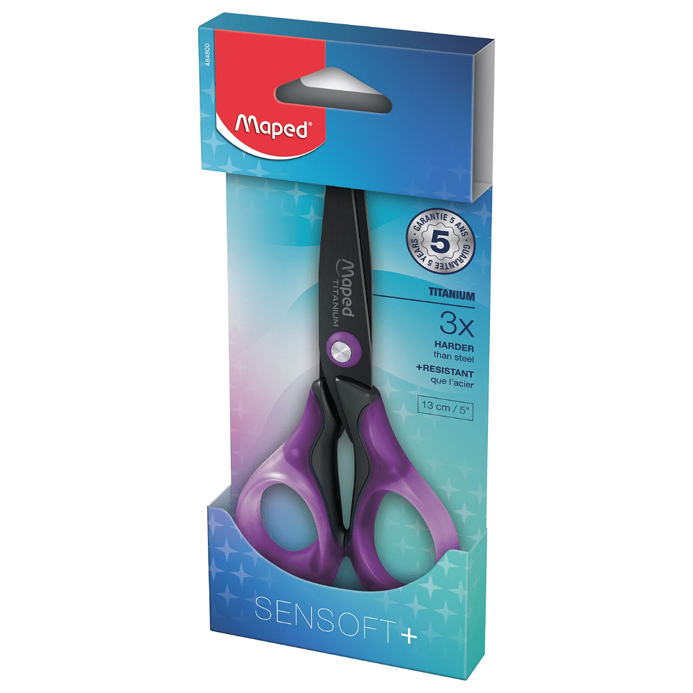 Ножницы "Sensoft", 13 см, ассорти - 6