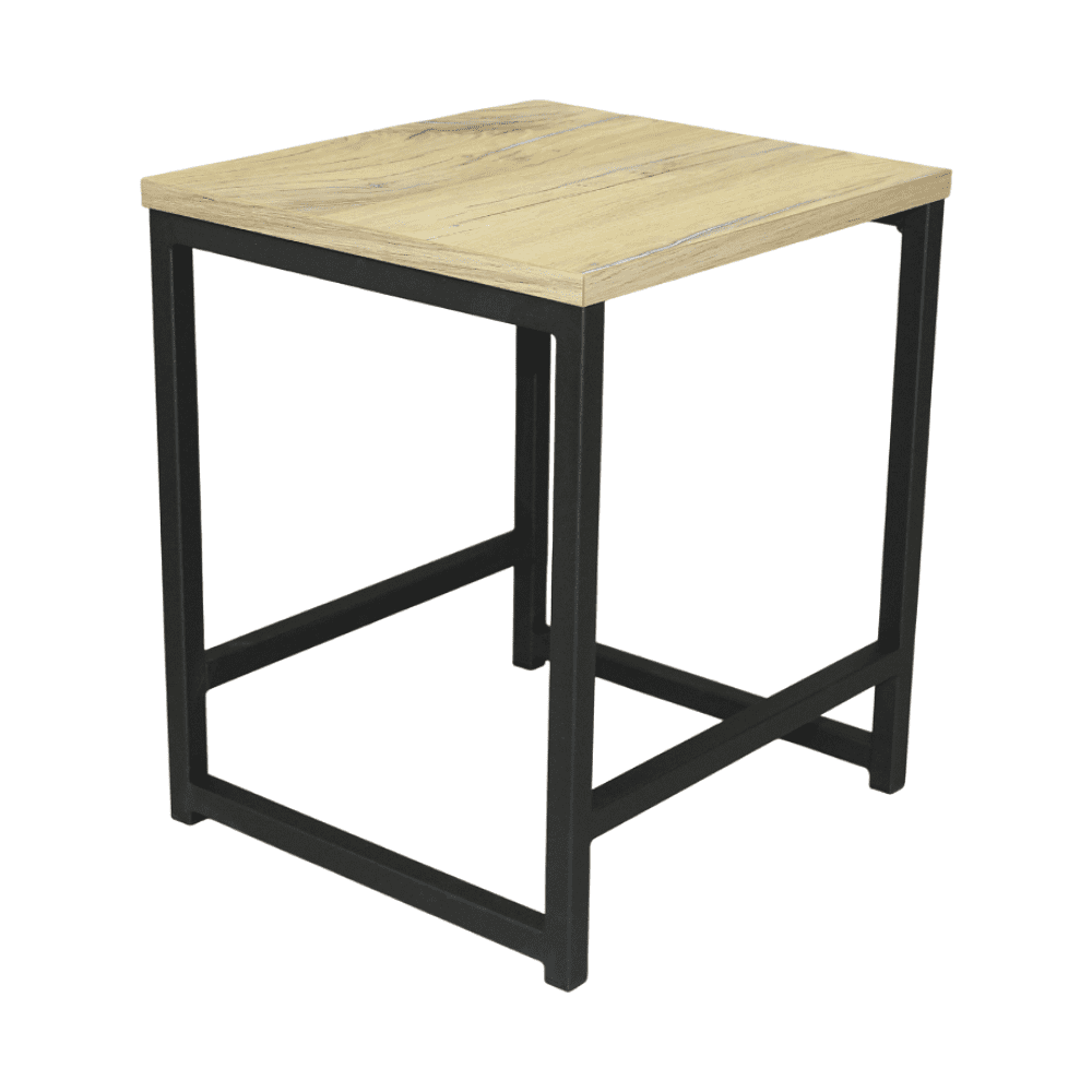 Табурет RION ALLERD, металл, ЛДСП, черный муар, Дуб Нокс