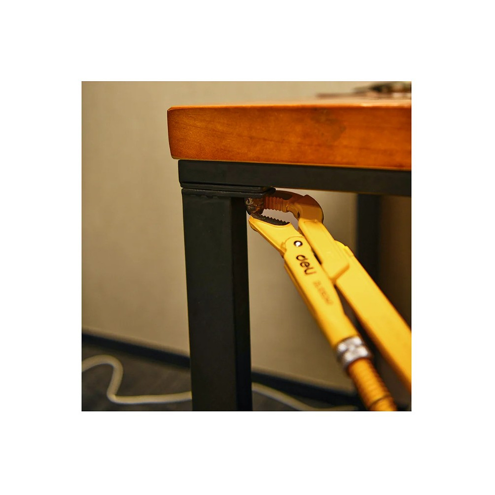 Ключ трубный Deli YS EDL105255 1.5", тип S, расрытие губок 55 мм, желтый - 6