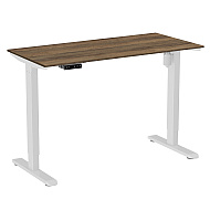 Стол с электроприводом WellDesk Light 1300x675х18 белый/дуб санта-фе винтаж (9116310+9178196)