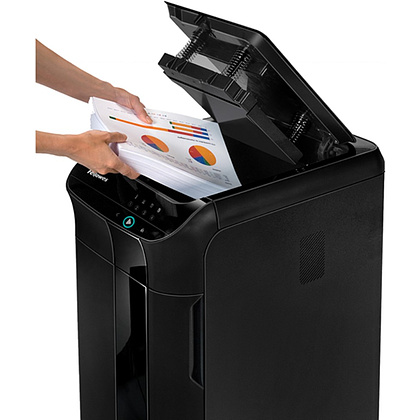 Уничтожитель Fellowes AutoMax 350C, автоподача, DIN P-4, 4х38мм, 350 листов, 68 литров, Smart Lock  - 4