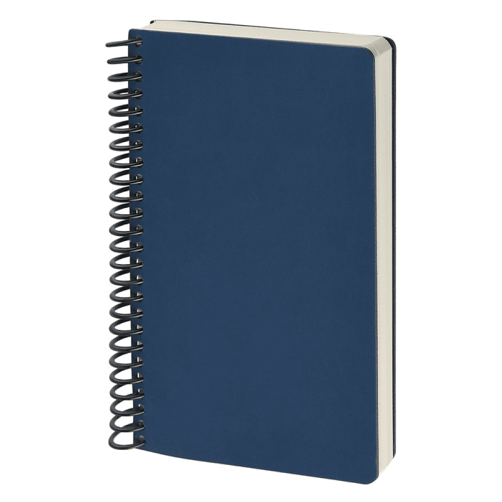 Ежедневник недатированный "Agenda", А5, на спирали, темно-синий - 2