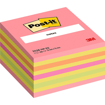 Бумага для заметок на клейкой основе "Post-it Classic. Неон", 76x76мм, 450 листов, ассорти