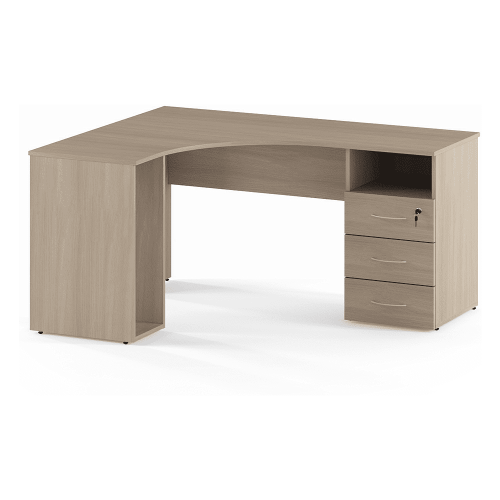 Коллекция Столица Стол письменный угловой С-085/1 левый, 1500х1200/500х750, 18 мм, дуб сонома