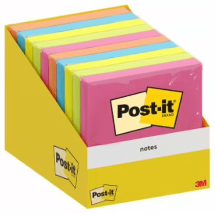 Бумага для заметок "Post-it", 76х76 мм, 100 листов, ассорти - 6