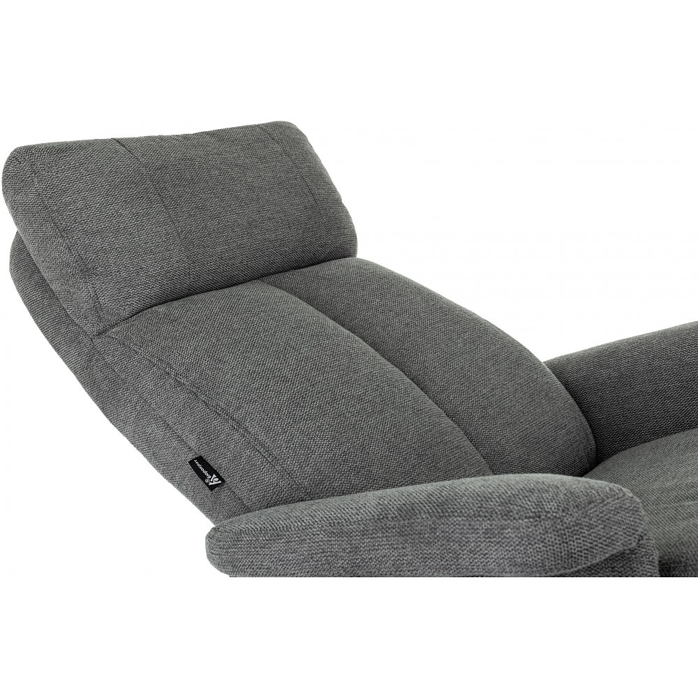 Кресло мягкое Бюрократ Baron, ткань, серый, металл, с пуфом - 9