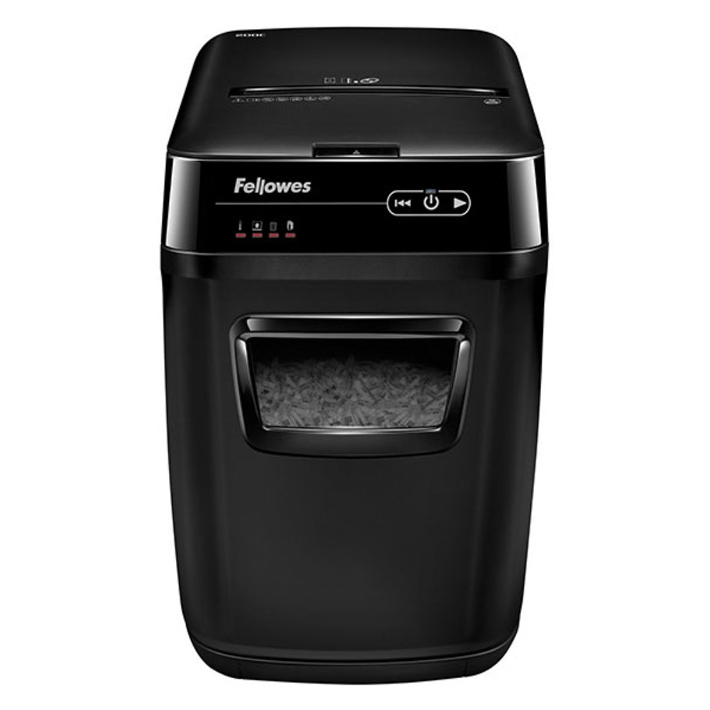Уничтожитель Fellowes AutoMax 200M, микрорезка, автоподача, DIN P-5, 2х14 мм, 200 листов, 32 литра - 3