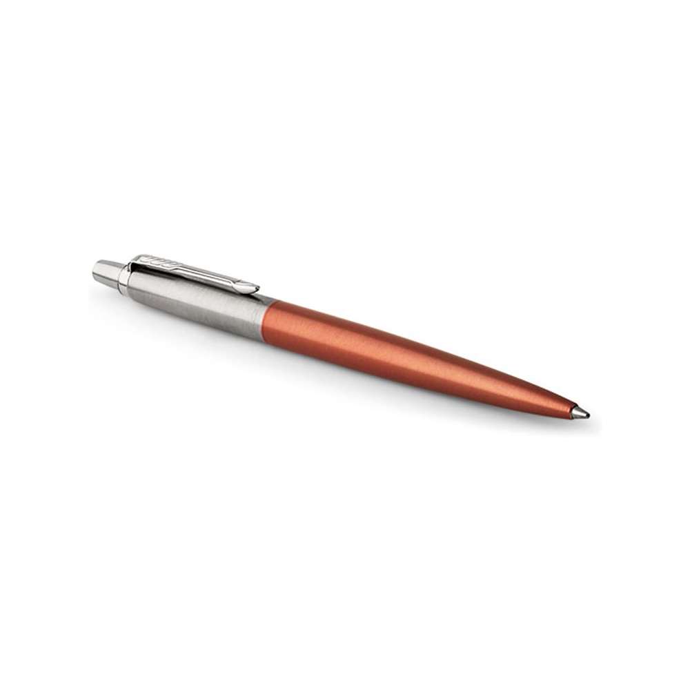 Ручка шариковая автоматическая "Parker Jotter Chelsea Orange CT", 0.7 мм, оранжевый, серебристый, стерж. синий - 2