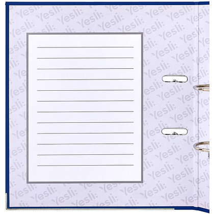 Папка-регистратор "Yesli:", А4, 50 мм, ПВХ Эко, синий - 7