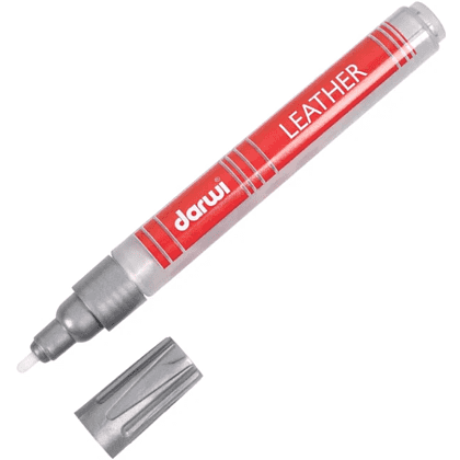 Маркер акриловый для кожи "Darwi", 2 мм, серебро - 2