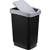 Урна для мусора IDEA, 25 л, пластик, черный, серый - 4