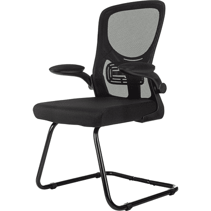 Кресло на полозьях Бюрократ "MC-109", сетка, ткань, металл черный, черный - 3