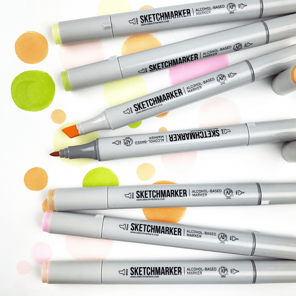 Маркер перманентный двусторонний "Sketchmarker", WG5 серый теплый 5 - 2