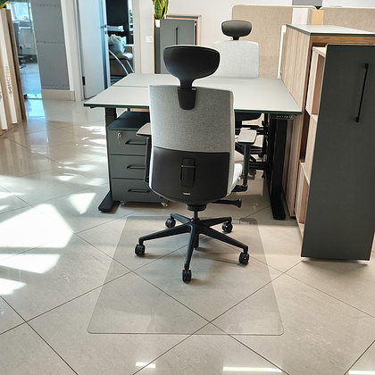 Коврик напольный защитный под кресло 1200x900x2 мм, прозрачный - 4