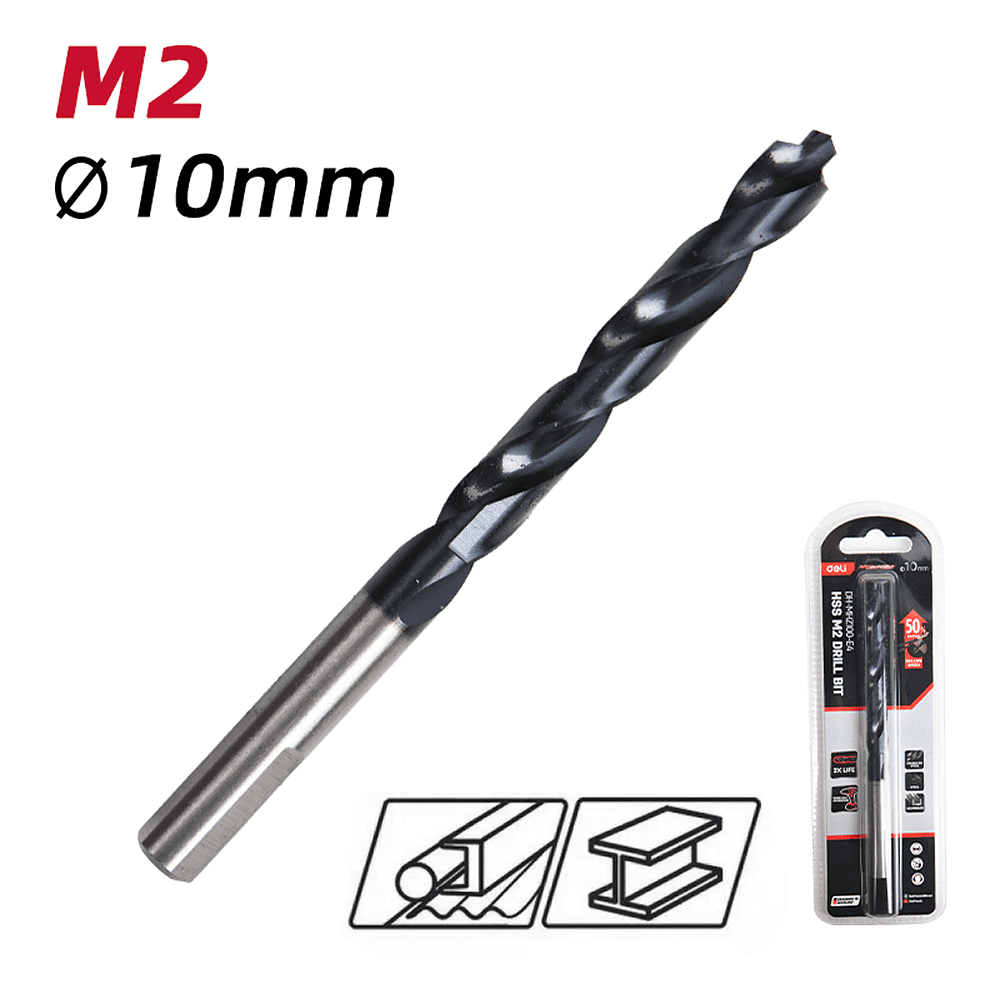 Сверло по металлу Deli RS EDH-MHZ100-E4, 10.0 мм, DIN 338, HSS-TiN - 6