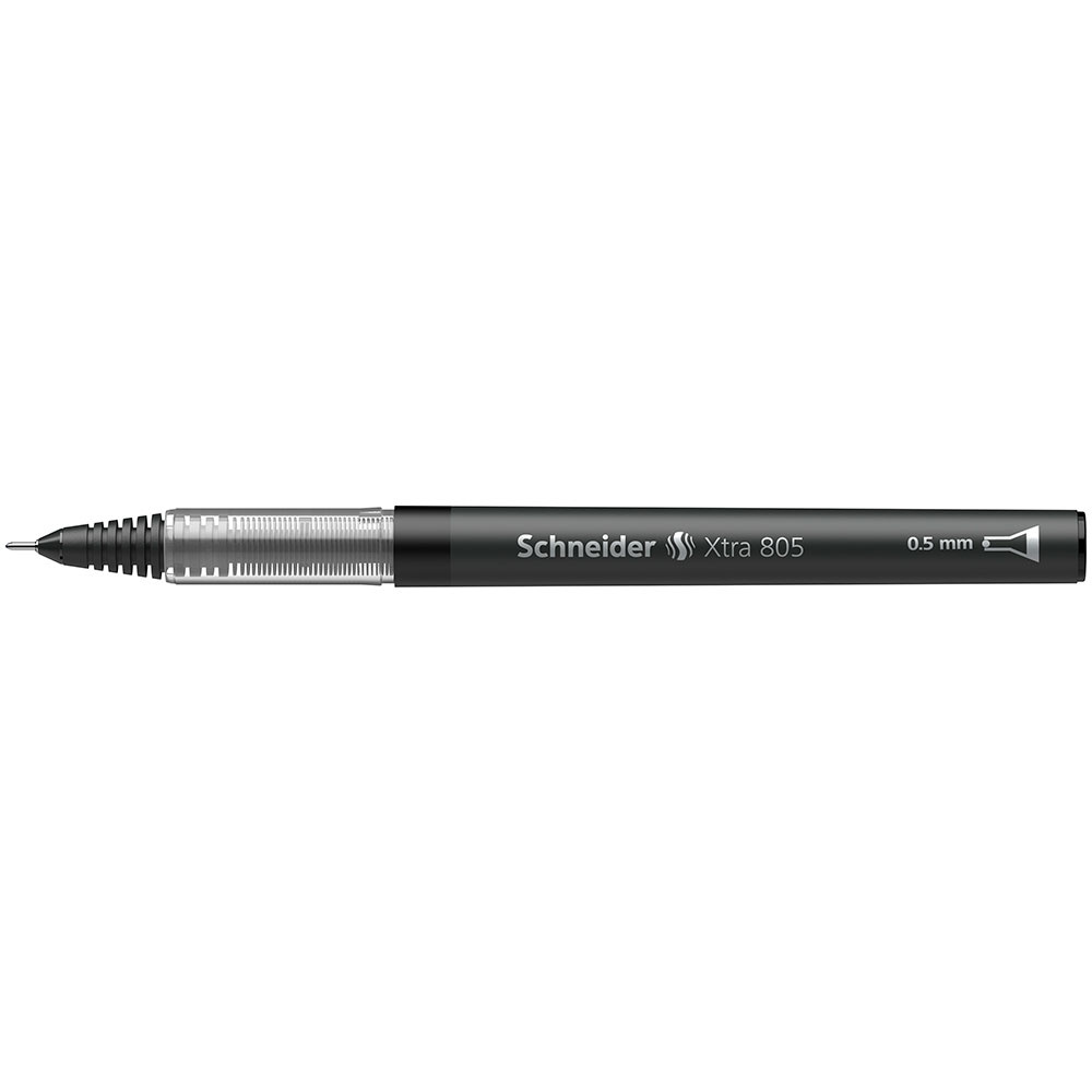 Ручка-роллер "Schneider Xtra 805", 0.5 мм,черный, стерж. черный - 4