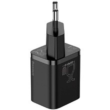 Сетевое зарядное устройство Baseus "TZCCSUP-L01", Super Si Quick Charger Type-C 25W, черный