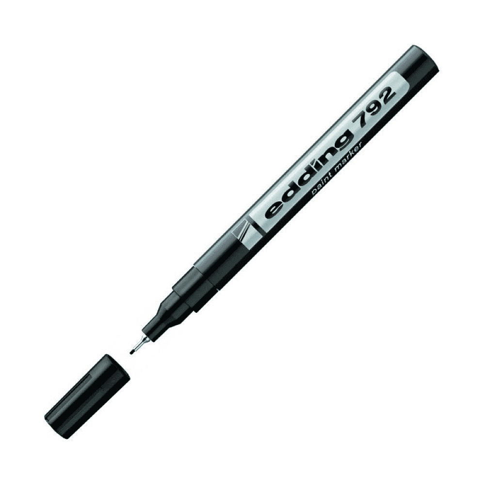 Маркер перманентный на нитрокраске Edding "792", белый - 4