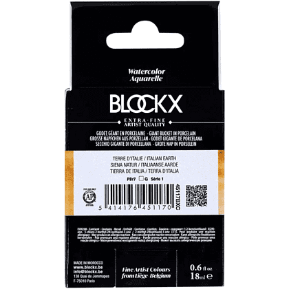 Краски акварельные "Blockx. Giant pan", 117 итальянская земля, 18 мл., кювета - 5