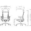 Кресло для руководителя SitZone E-VL002A, сетка, ткань, пластик, черный, -30% - 6