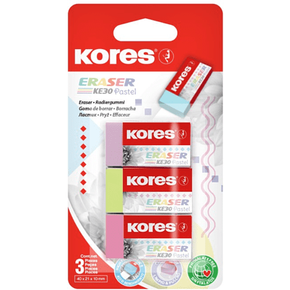 Ластик "KE30", пастельный ассорти - 4