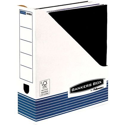 Короб архивный "BankersBox System", 80x312x258 мм, картон
