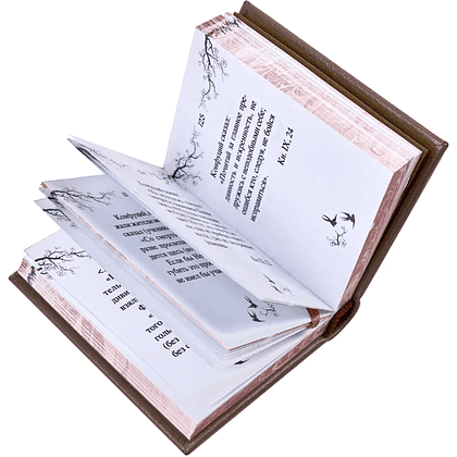 Книга-мини "Изречения", Конфуций, натуральная кожа, 70х94 мм, ассорти - 11