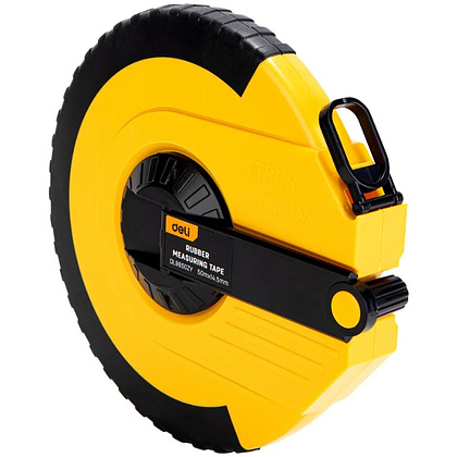Мерная лента Deli YS EDL9850ZY, 50 м х 14,5 мм, лента фиберглас, пластиковый корпус, желтый, черный - 2
