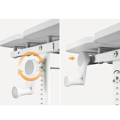 Комплект Ergosmart ученический Smart 80: стол E602 GREY, полка к столу E611 WHITE, накладка Е511 - 9