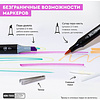 Набор маркеров перманентных двусторонних "Sketchmarker BRUSH Gray Set", 12 шт. - 5