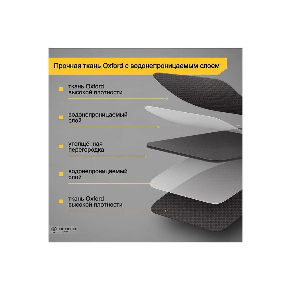 Сумка для инструментов Deli YS EDL430016, 360х180х250 мм, ткань Oxford, черный, желтый - 14