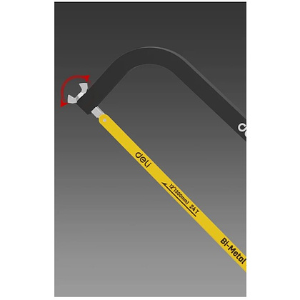 Ножовка по металлу Deli YS EDL353012, 300 мм, желтый, черный - 6