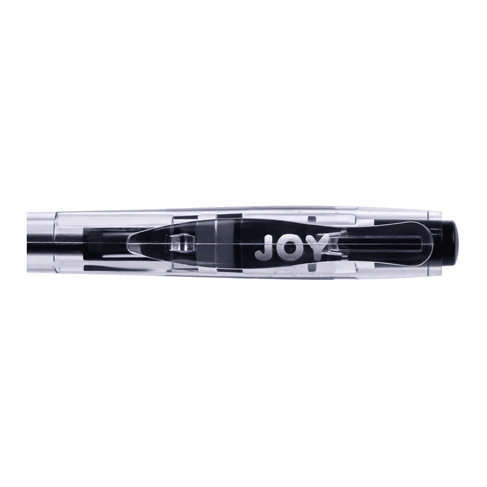 Ручка шариковая автоматическая Cello "Joy", 0.7 мм, прозрачный, стерж. черный - 4