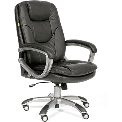 Кресло для руководителя "Chairman 668", экокожа, пластик, черный