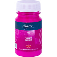 Краски акриловые Ладога, 335 розовая светлая, 100 мл., банка