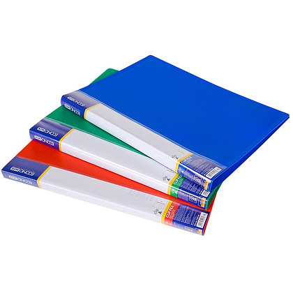Папка-скоросшиватель с карманом "Economix", A4, синий - 3
