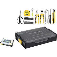 Набор ручного инструмента "Deli", 29 предметов, чемодан, черный, желтый