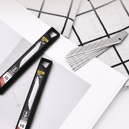 Лезвия для малого ножа "Deli SK5", 9 мм, 10 штук - 6