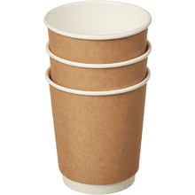 Стакан картонный, 24 шт, 250 мл, 2 слоя, крафт ECO