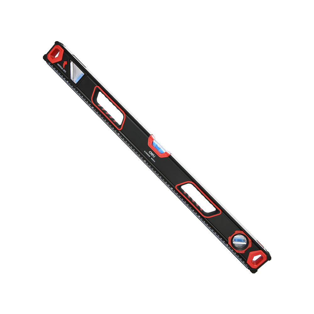 Уровень "Deli" 800 мм, с двойным обзором, пузырьковый