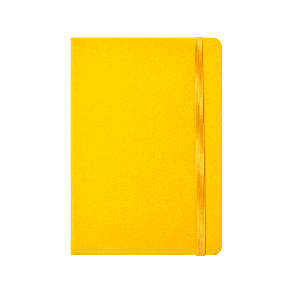Блокнот "1818-16", А5, 96 листов, на резинке, желтый