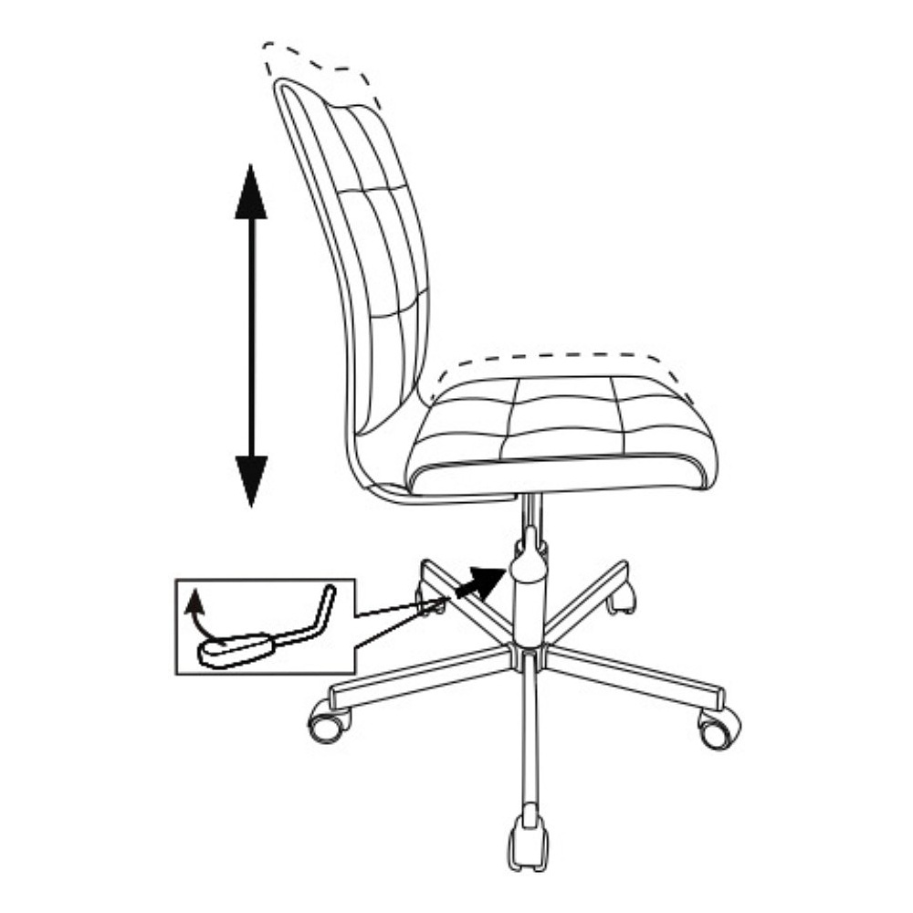 Кресло для персонала "Бюрократ СH-330M/LT", ткань, металл, темно-коричневый - 5