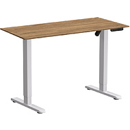 Стол с электроприводом WellDesk Basic 1300x675х18 белый/дуб канзас коричневый (9191460+9072451)