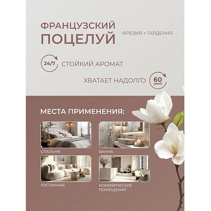 Освежитель воздуха До-Ре-Ми Французский поцелуй, аэрозоль, Премиум , 250мл (сменный баллон) - 4