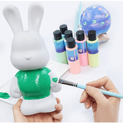 Краски акриловые "Himi", 6 цветов, светящиеся в темноте, флаконы - 7