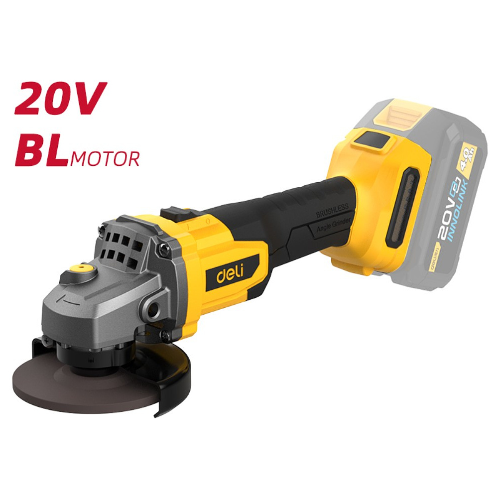 Шлифмашина угловая Deli YS EDC602Z, без аккумуляторов и ЗУ - 3