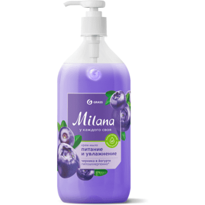 Крем-мыло жидкое "Milana", черника в йогурте