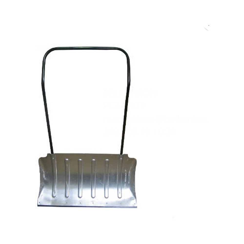 Движок для снега металлический 750х430 мм, оцинкованный формованный с планкой